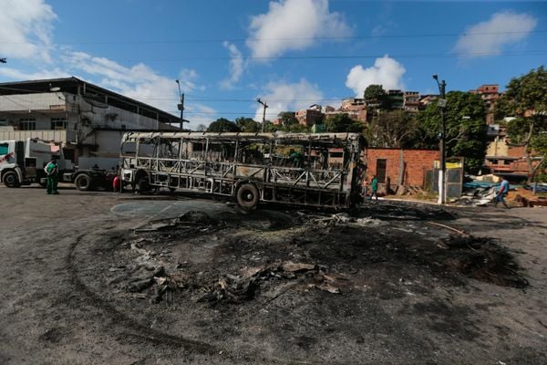 Bandidos incendeiam ônibus no Castelo Branco em Salvador