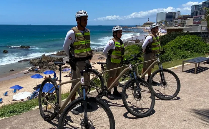 Orla de Salvador ganha policiamento com bikes a partir deste domingo