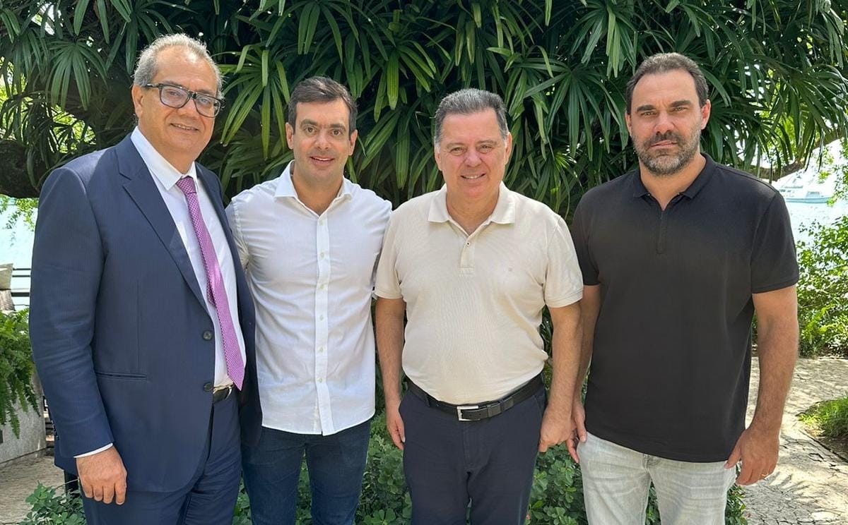 Presidente do PSDB, Marconi Perillo visita Salvador e é recebido por Adolfo Viana, Carlos Muniz e Tiago Correia