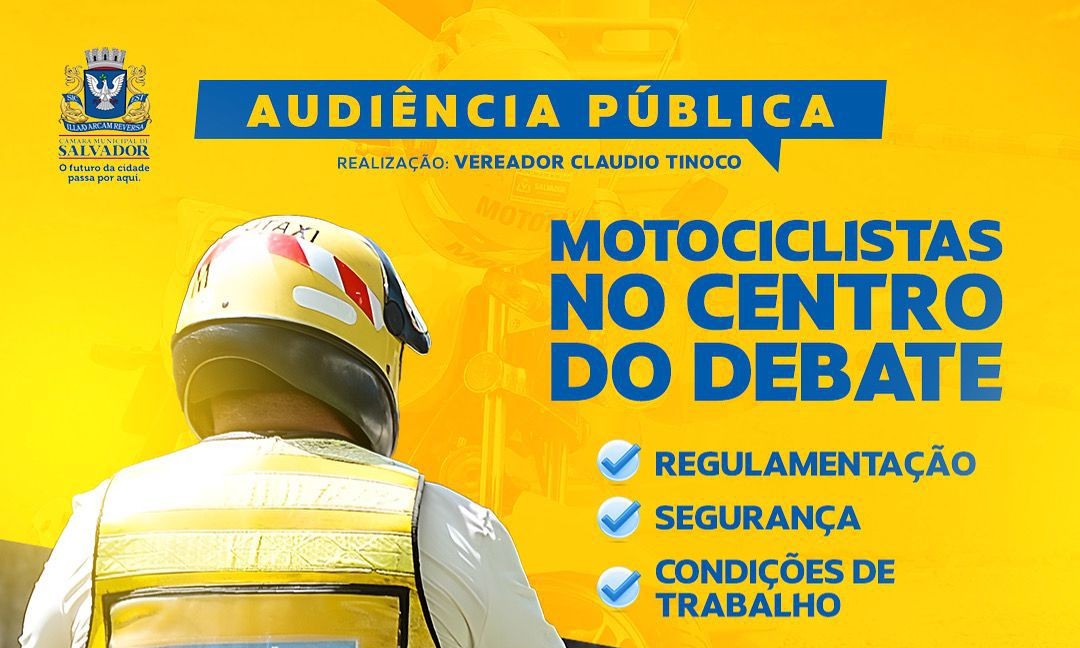 Audiência pública vai discutir condições de trabalho de motociclistas em Salvador