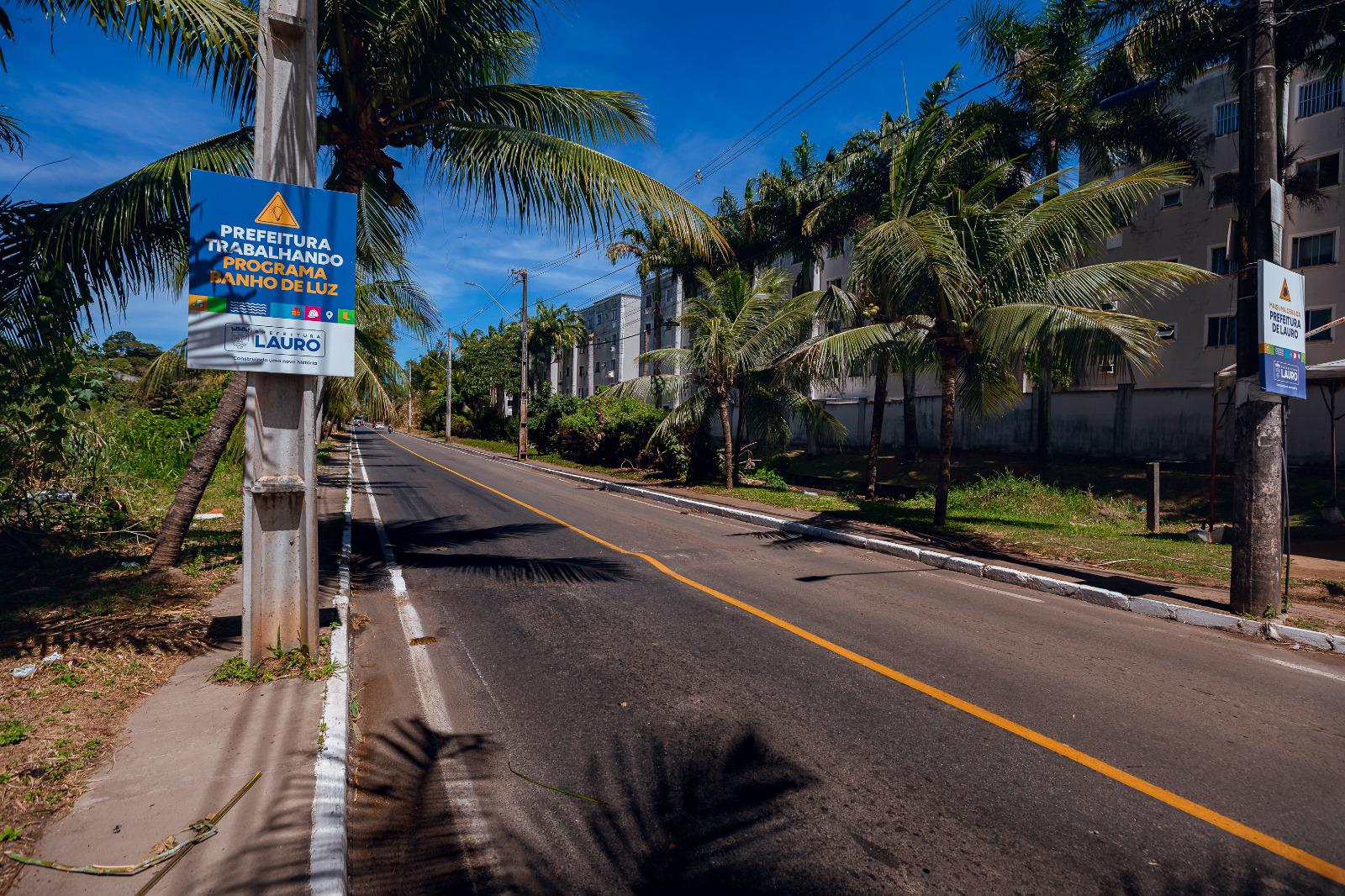 Lauro: Obras da Gerino de Souza avançam com sinalização horizontal