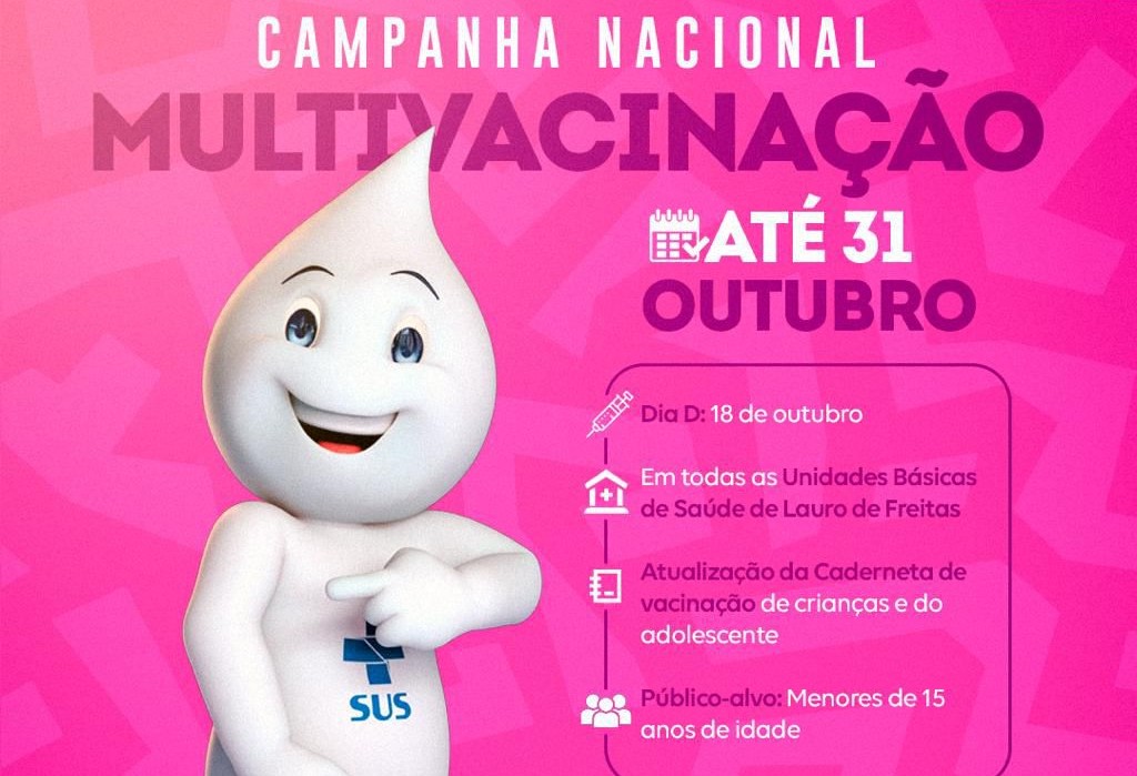 Lauro de Freitas realiza Dia D da Campanha de Multivacinação neste sábado