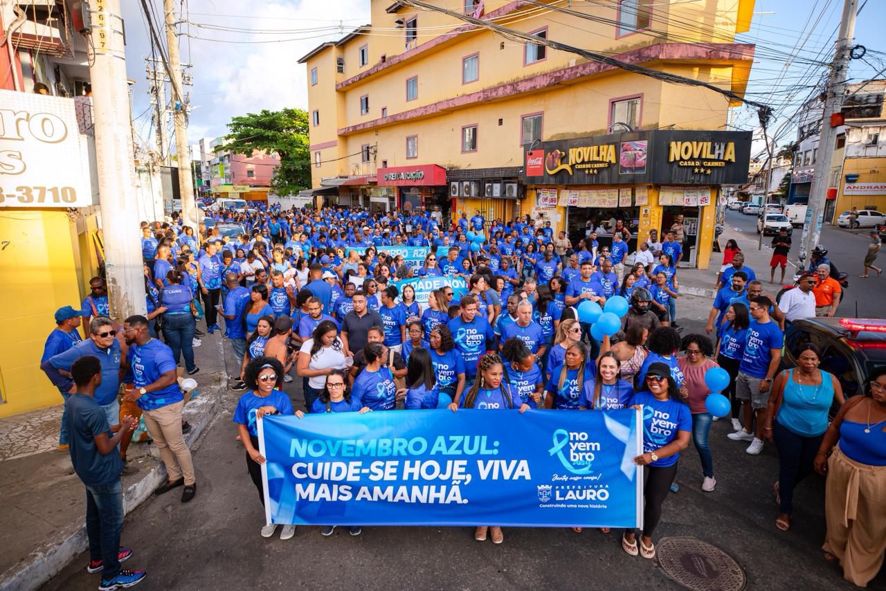 Caminhada do Novembro Azul mobiliza grande público masculino em Lauro