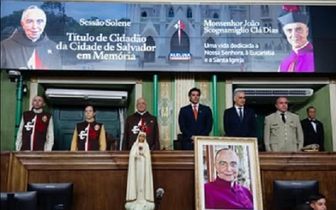 Câmara de Salvador faz homenagem póstuma ao Monsenhor João Scognamiglio, fundador dos Arautos do Evangelho