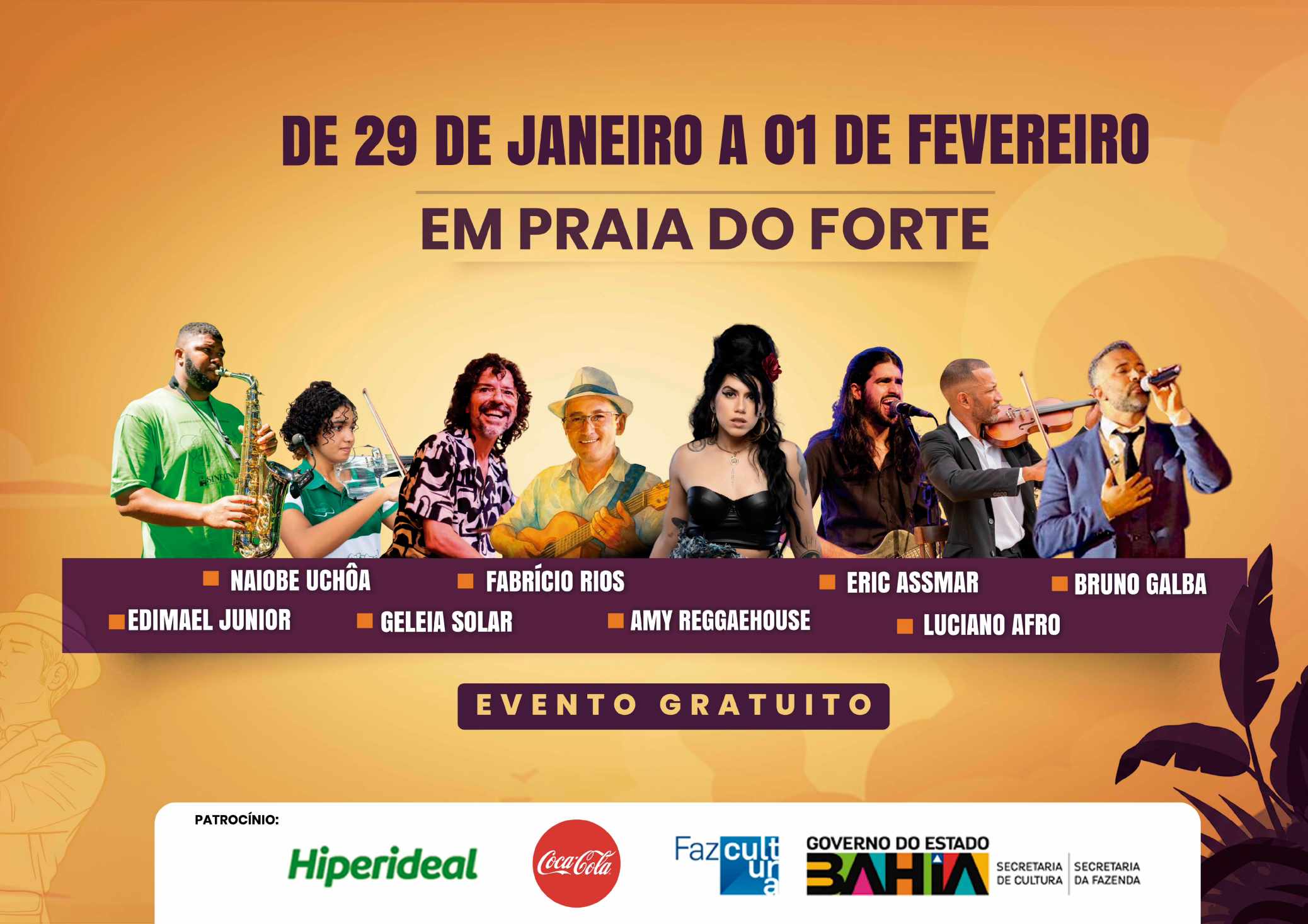 Praia do Forte vai sediar o 4° Festival de Jazz, Música e Arte