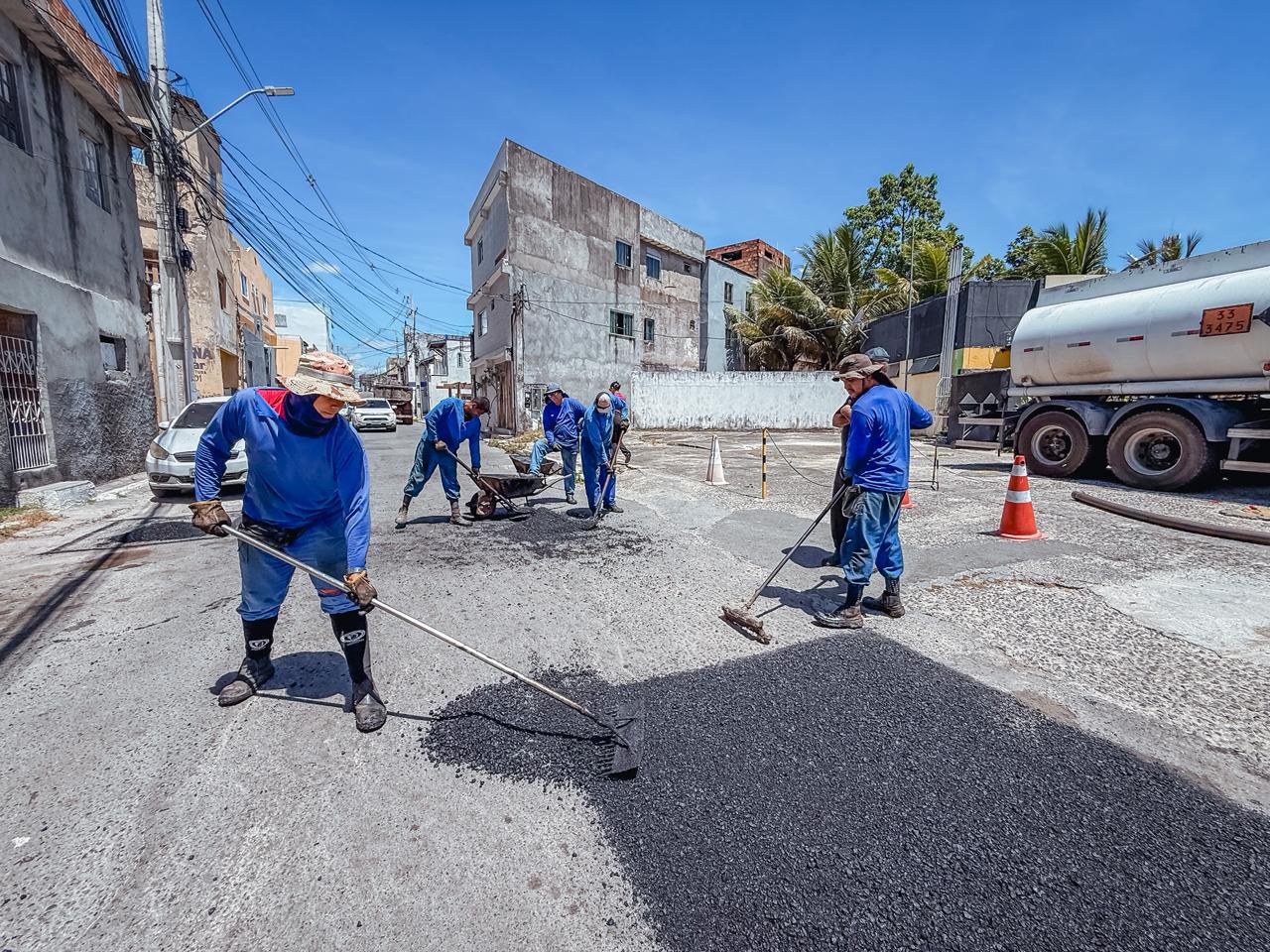 Prefeitura de Lauro realiza intervenções da Operação Buraco Zero
