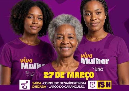 Lauro de Freitas realiza a Caminhada Viva Mulher 2026 nesta sexta-feira