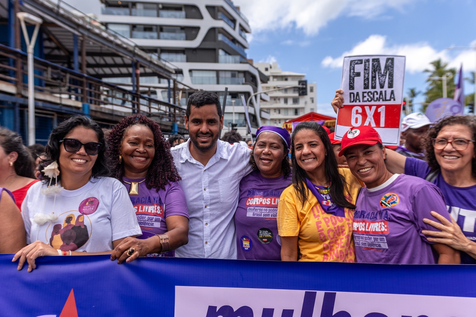 Ato pela Vida das Mulheres no 8 de Março teve a participação do PT Bahia