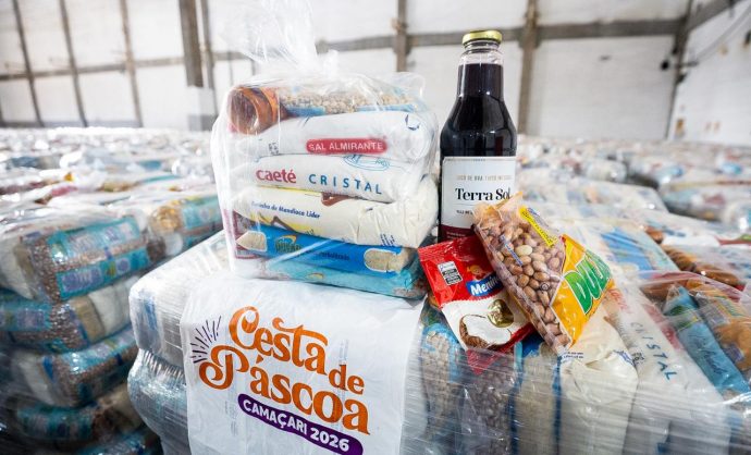 Vistoria da Prefeitura de Camaçari garante qualidade na montagem das Cestas de Páscoa 2026