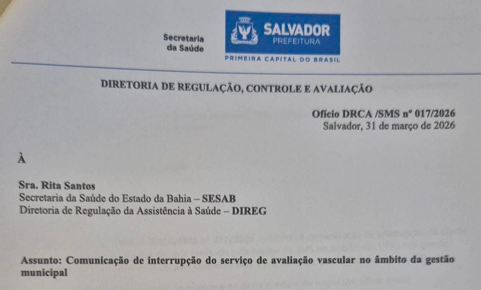 SESAB diz que Prefeitura de Salvador cortou serviço de avaliação vascular nas UPAs e expõe pacientes a risco de amputação