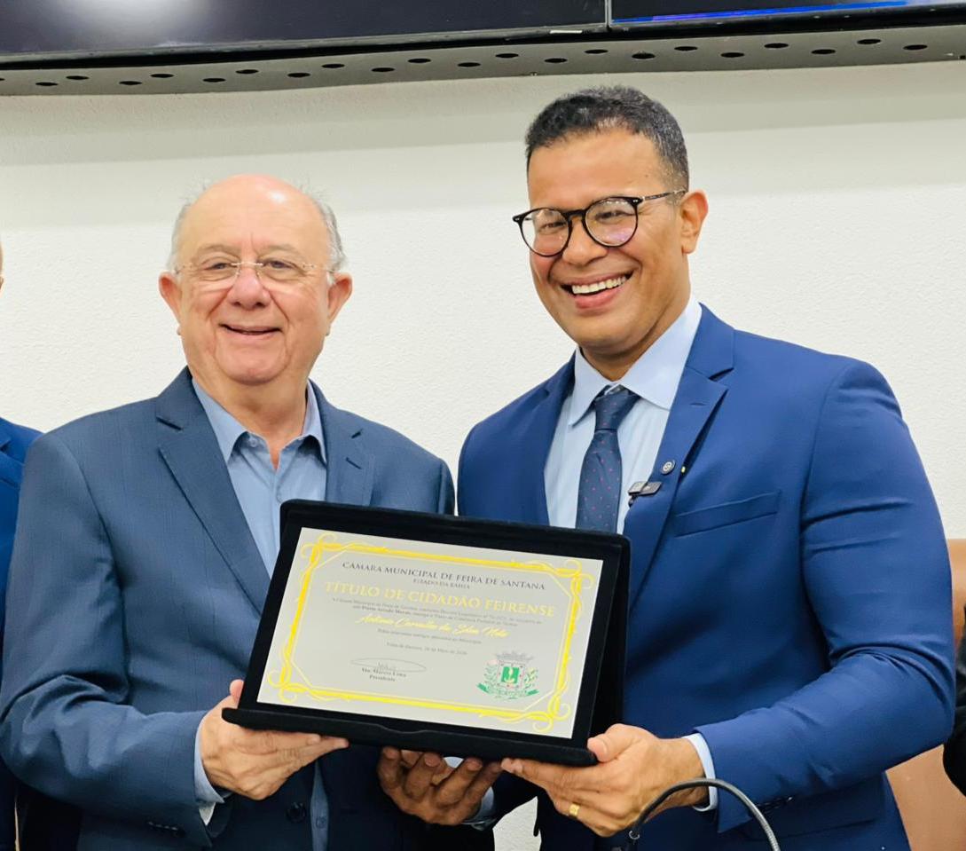 Silva Neto recebe Título de Cidadão Feirense em sessão solene na Câmara local
