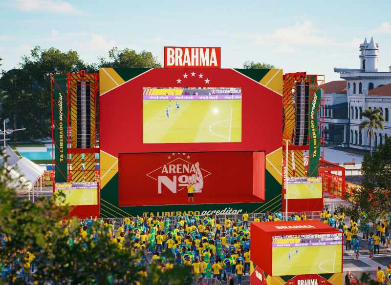 Brahma transforma a Arena Nº1 no melhor lugar do Brasil para assistir à Seleção
