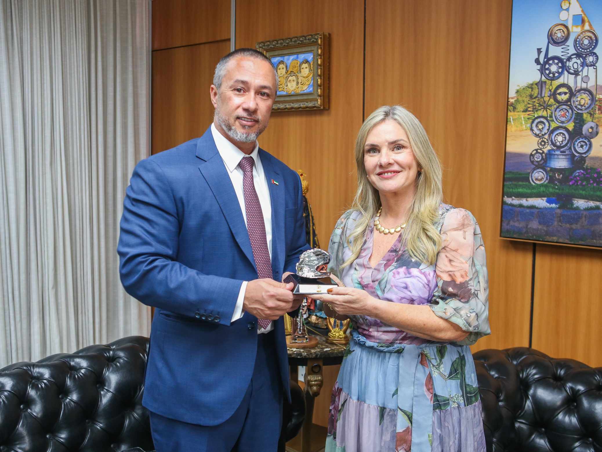 Presidente da ALBA, Ivana Bastos recebe visita oficial do embaixador dos Emirados Árabes Unidos