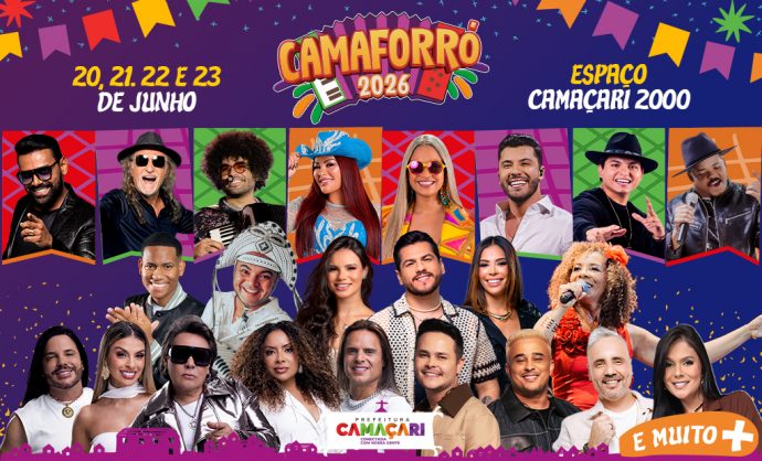 São João de Camaçari: Camaforró 2026 terá mais de 50 atrações em quatro dias de festa