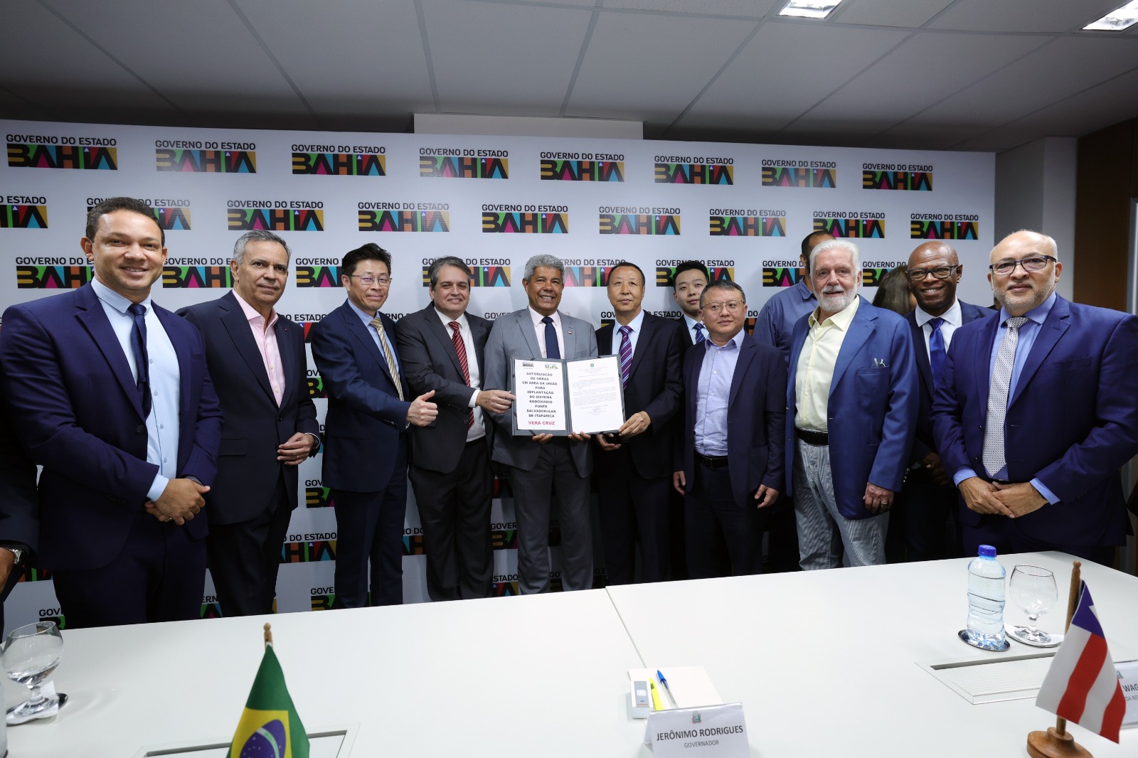 “Marco histórico para o estado”, diz Jerônimo Rodrigues ao autorizar início das obras em terra da Ponte Salvador-Itaparica